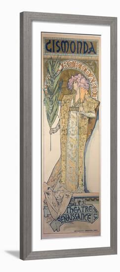 Sarah Bernhardt (1844-1923) as Gismonda at the Theatre De La Renaissance, 1894-Alphonse Mucha-Framed Giclee Print