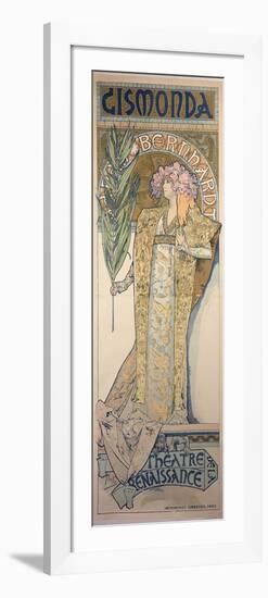 Sarah Bernhardt (1844-1923) as Gismonda at the Theatre De La Renaissance, 1894-Alphonse Mucha-Framed Giclee Print