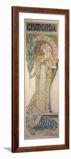 Sarah Bernhardt (1844-1923) as Gismonda at the Theatre De La Renaissance, 1894-Alphonse Mucha-Framed Giclee Print