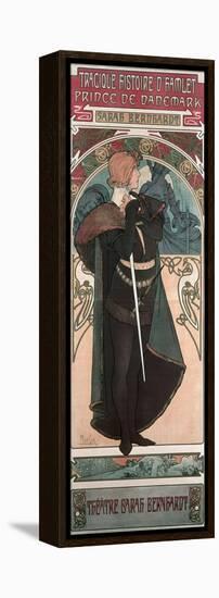 Sarah Bernhardt (1844-1923) as Hamlet at the Theatre Sarah Bernhardt, 1899-Alphonse Mucha-Framed Premier Image Canvas