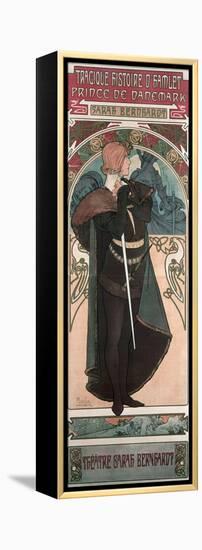 Sarah Bernhardt (1844-1923) as Hamlet at the Theatre Sarah Bernhardt, 1899-Alphonse Mucha-Framed Premier Image Canvas