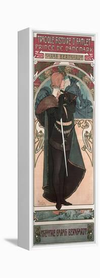 Sarah Bernhardt (1844-1923) as Hamlet at the Theatre Sarah Bernhardt, 1899-Alphonse Mucha-Framed Premier Image Canvas