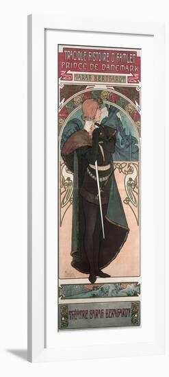 Sarah Bernhardt (1844-1923) as Hamlet at the Theatre Sarah Bernhardt, 1899-Alphonse Mucha-Framed Giclee Print