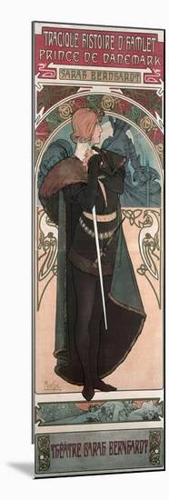 Sarah Bernhardt (1844-1923) as Hamlet at the Theatre Sarah Bernhardt, 1899-Alphonse Mucha-Mounted Giclee Print