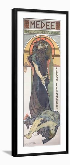 Sarah Bernhardt (1844-1923) as Medee at the Theatre De La Renaissance, 1898-Alphonse Mucha-Framed Giclee Print