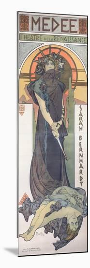 Sarah Bernhardt (1844-1923) as Medee at the Theatre De La Renaissance, 1898-Alphonse Mucha-Mounted Giclee Print