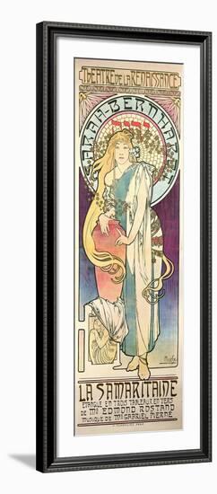 Sarah Bernhardt (1844-1923) in 'La Samaritaine' at the Theatre De La Renaissance, 1897-Alphonse Mucha-Framed Giclee Print