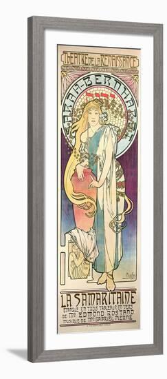 Sarah Bernhardt (1844-1923) in 'La Samaritaine' at the Theatre De La Renaissance, 1897-Alphonse Mucha-Framed Giclee Print