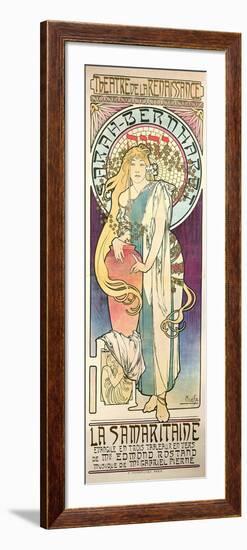 Sarah Bernhardt (1844-1923) in 'La Samaritaine' at the Theatre De La Renaissance, 1897-Alphonse Mucha-Framed Giclee Print