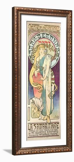 Sarah Bernhardt (1844-1923) in 'La Samaritaine' at the Theatre De La Renaissance, 1897-Alphonse Mucha-Framed Giclee Print