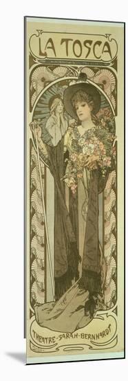 Sarah Bernhardt (1844-1923) in 'La Tosca', at the Theatre De La Renaissance, 1898-Alphonse Mucha-Mounted Giclee Print