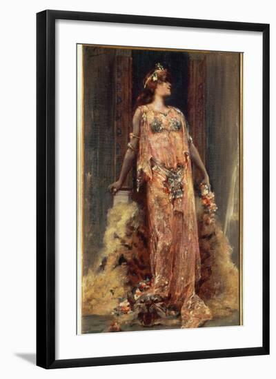 Sarah Bernhardt (1844-1923) in the Role of Cleopatra-Georges Clairin-Framed Giclee Print