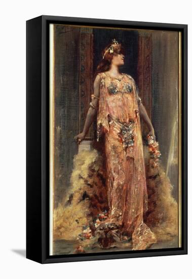 Sarah Bernhardt (1844-1923) in the Role of Cleopatra-Georges Clairin-Framed Premier Image Canvas