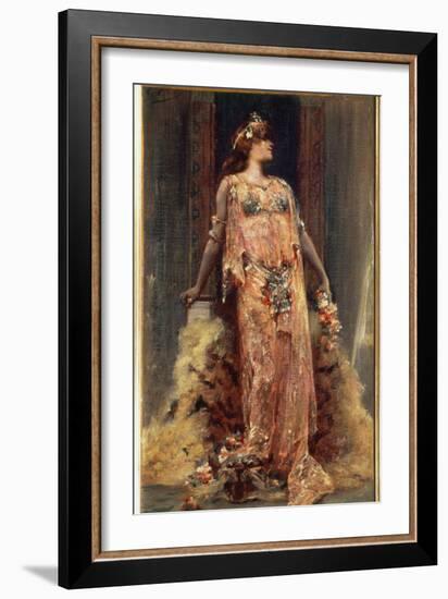 Sarah Bernhardt (1844-1923) in the Role of Cleopatra-Georges Clairin-Framed Giclee Print