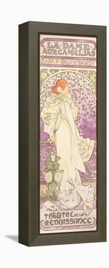 Sarah Bernhardt (1844-1923), La Dame Aux Camelias, at the Theatre De La Renaissance, 1896-Alphonse Mucha-Framed Premier Image Canvas