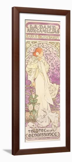 Sarah Bernhardt (1844-1923), La Dame Aux Camelias, at the Theatre De La Renaissance, 1896-Alphonse Mucha-Framed Giclee Print