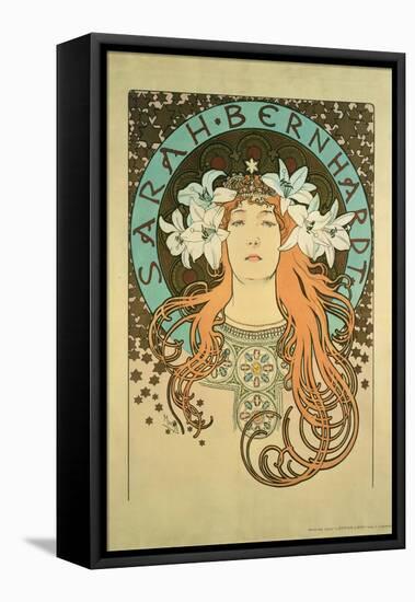 Sarah Bernhardt (1844-1923) La Plume, 1896-Alphonse Mucha-Framed Premier Image Canvas