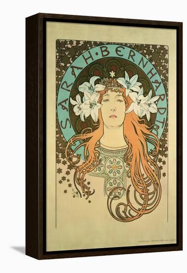 Sarah Bernhardt (1844-1923) La Plume, 1896-Alphonse Mucha-Framed Premier Image Canvas