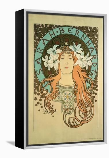 Sarah Bernhardt (1844-1923) La Plume, 1896-Alphonse Mucha-Framed Premier Image Canvas