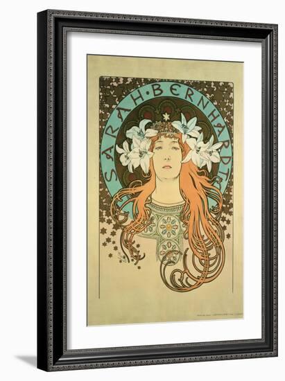 Sarah Bernhardt (1844-1923) La Plume, 1896-Alphonse Mucha-Framed Giclee Print