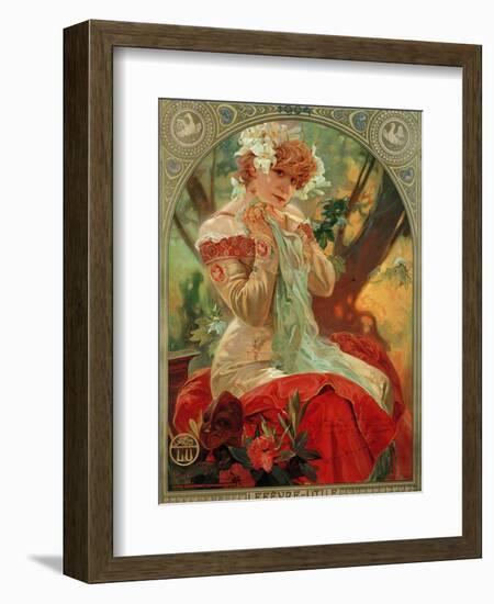 Sarah Bernhardt (1844-1923) Lefevre-Utile, 1903-Alphonse Mucha-Framed Giclee Print