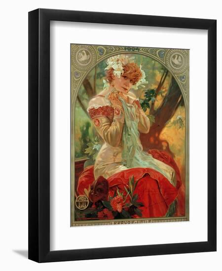 Sarah Bernhardt (1844-1923) Lefevre-Utile, 1903-Alphonse Mucha-Framed Giclee Print