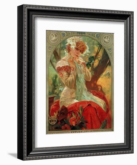 Sarah Bernhardt (1844-1923) Lefevre-Utile, 1903-Alphonse Mucha-Framed Giclee Print