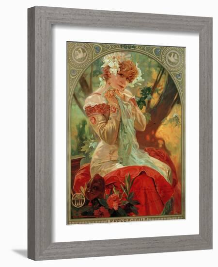 Sarah Bernhardt (1844-1923) Lefevre-Utile, 1903-Alphonse Mucha-Framed Giclee Print