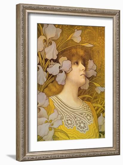 Sarah Bernhardt (1844-1923)-Paul Berthon-Framed Giclee Print