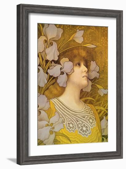 Sarah Bernhardt (1844-1923)-Paul Berthon-Framed Giclee Print