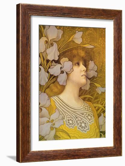 Sarah Bernhardt (1844-1923)-Paul Berthon-Framed Giclee Print