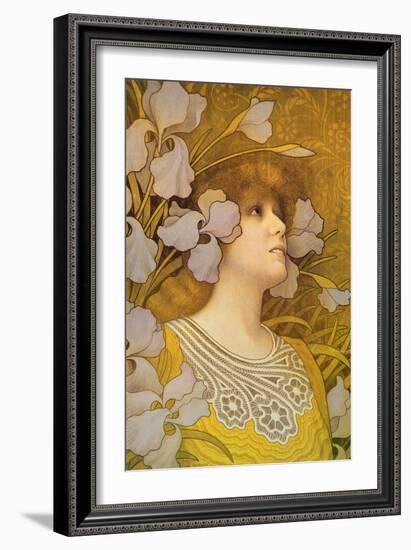 Sarah Bernhardt (1844-1923)-Paul Berthon-Framed Giclee Print