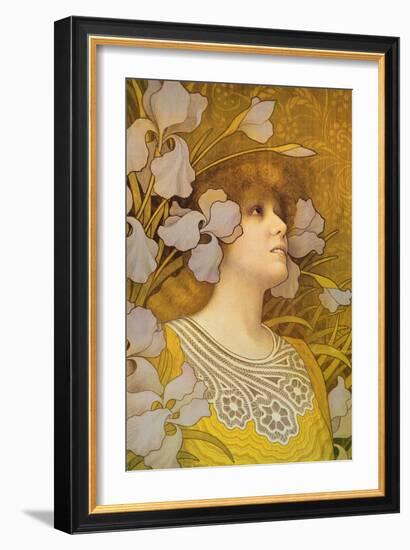 Sarah Bernhardt (1844-1923)-Paul Berthon-Framed Giclee Print