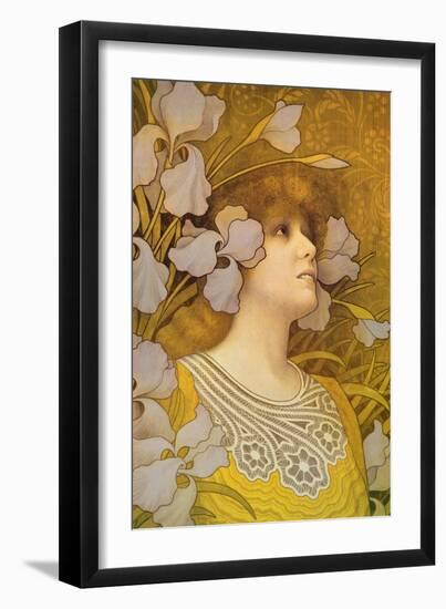 Sarah Bernhardt (1844-1923)-Paul Berthon-Framed Premium Giclee Print