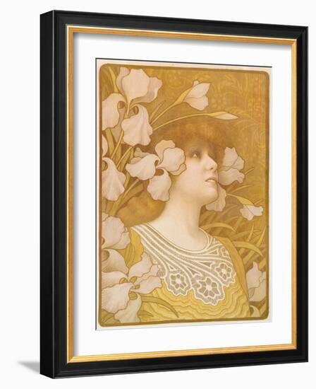 Sarah Bernhardt, 1901-Paul Berthon-Framed Giclee Print