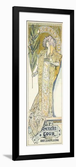 Sarah Bernhardt, American Tour, 1895-Alphonse Mucha-Framed Giclee Print