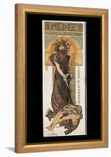 Sarah Bernhardt as Medee at the Theatre De La Renaissance-Alphonse Mucha-Framed Stretched Canvas