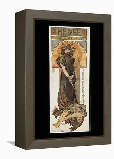 Sarah Bernhardt as Medee at the Theatre De La Renaissance-Alphonse Mucha-Framed Stretched Canvas