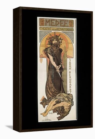 Sarah Bernhardt as Medee at the Theatre De La Renaissance-Alphonse Mucha-Framed Stretched Canvas