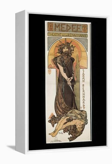 Sarah Bernhardt as Medee at the Theatre De La Renaissance-Alphonse Mucha-Framed Stretched Canvas