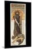 Sarah Bernhardt as Medee at the Theatre De La Renaissance-Alphonse Mucha-Mounted Art Print