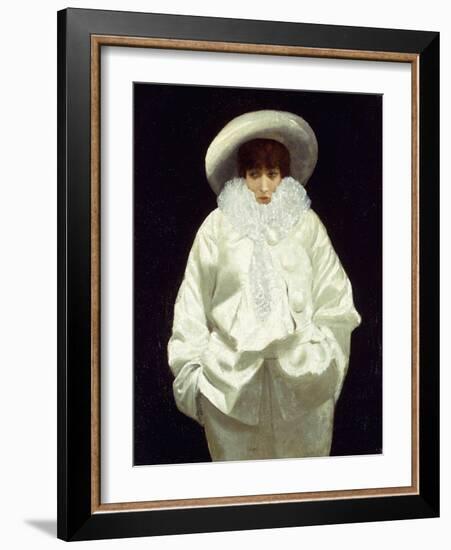 Sarah Bernhardt as Pierrot-Giuseppe Nittis-Framed Giclee Print