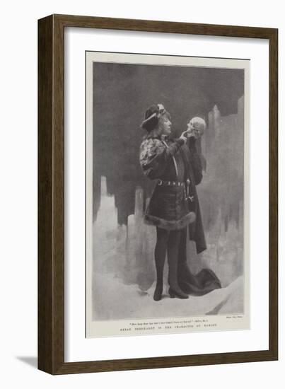 Sarah Bernhardt in the Character of Hamlet-null-Framed Giclee Print