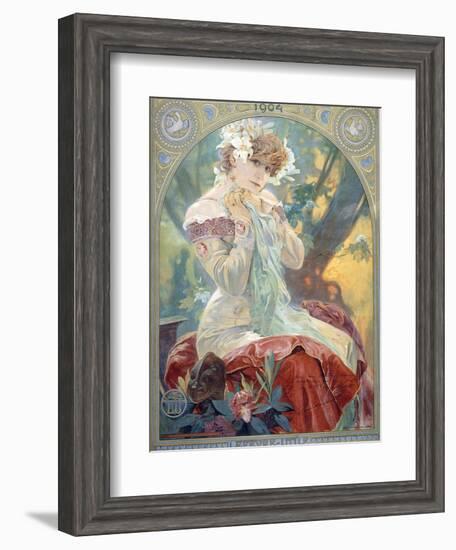 Sarah Bernhardt in the Role of Princess Lointaine, 1904-Alphonse Mucha-Framed Giclee Print