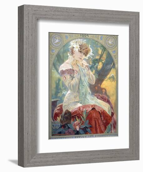 Sarah Bernhardt in the Role of Princess Lointaine, 1904-Alphonse Mucha-Framed Giclee Print