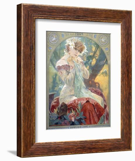 Sarah Bernhardt in the Role of Princess Lointaine, 1904-Alphonse Mucha-Framed Giclee Print