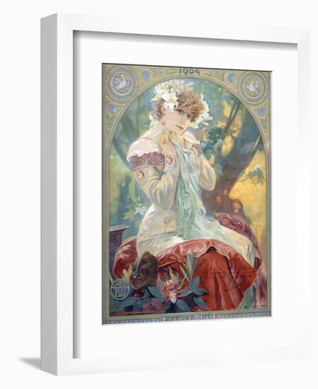 Sarah Bernhardt in the Role of Princess Lointaine, 1904-Alphonse Mucha-Framed Giclee Print