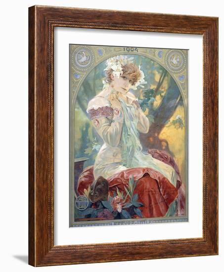 Sarah Bernhardt in the Role of Princess Lointaine, 1904-Alphonse Mucha-Framed Giclee Print