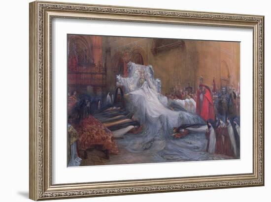 Sarah Bernhardt in the Title Role of Saint Teresa of Avila in the Play 'La Vierge d'Avila' by…-Georges Clairin-Framed Giclee Print