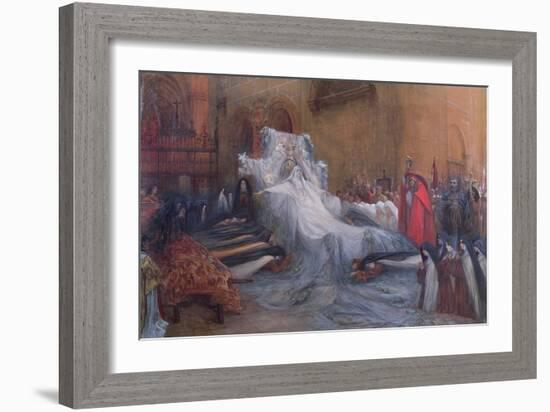 Sarah Bernhardt in the Title Role of Saint Teresa of Avila in the Play 'La Vierge d'Avila' by…-Georges Clairin-Framed Giclee Print